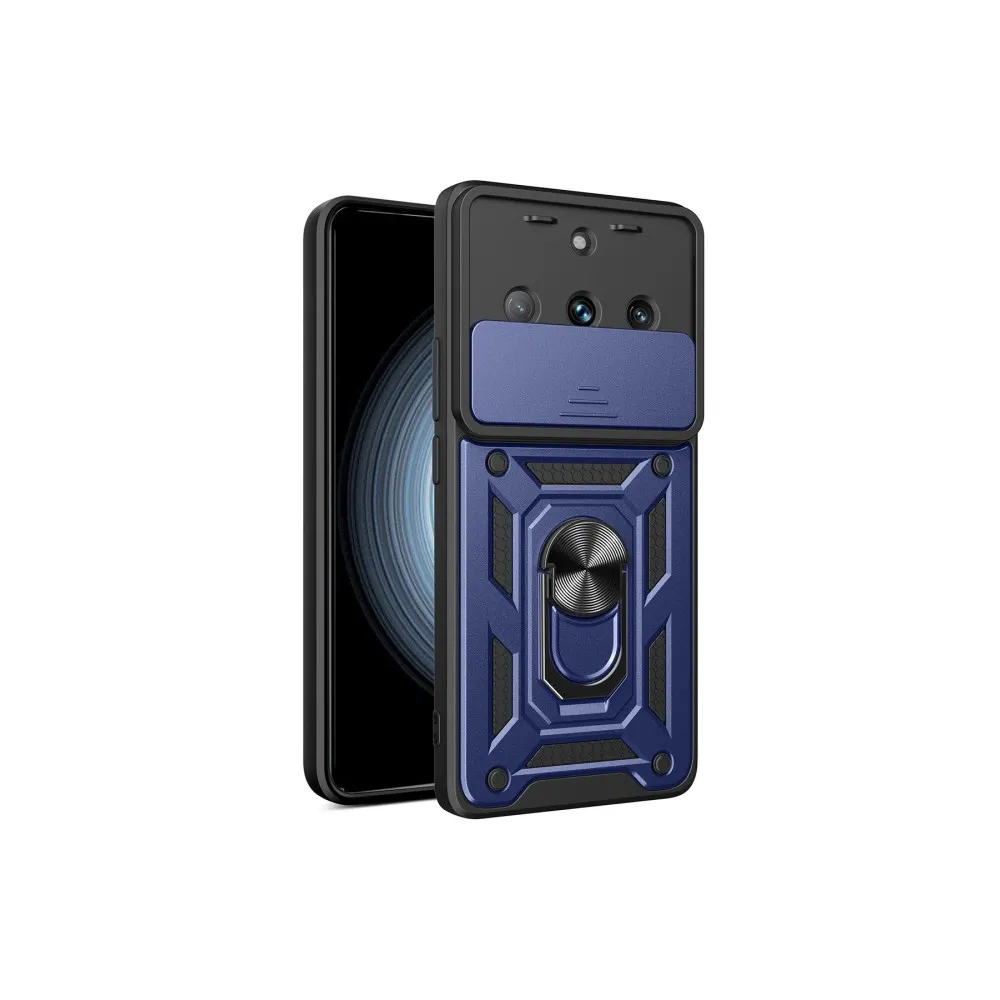 Newface Realme 11 Pro Kılıf Pars Lens Yüzüklü Silikon - Lacivert