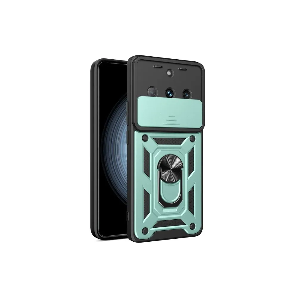 Newface Realme 11 Pro Kılıf Pars Lens Yüzüklü Silikon - Yeşil