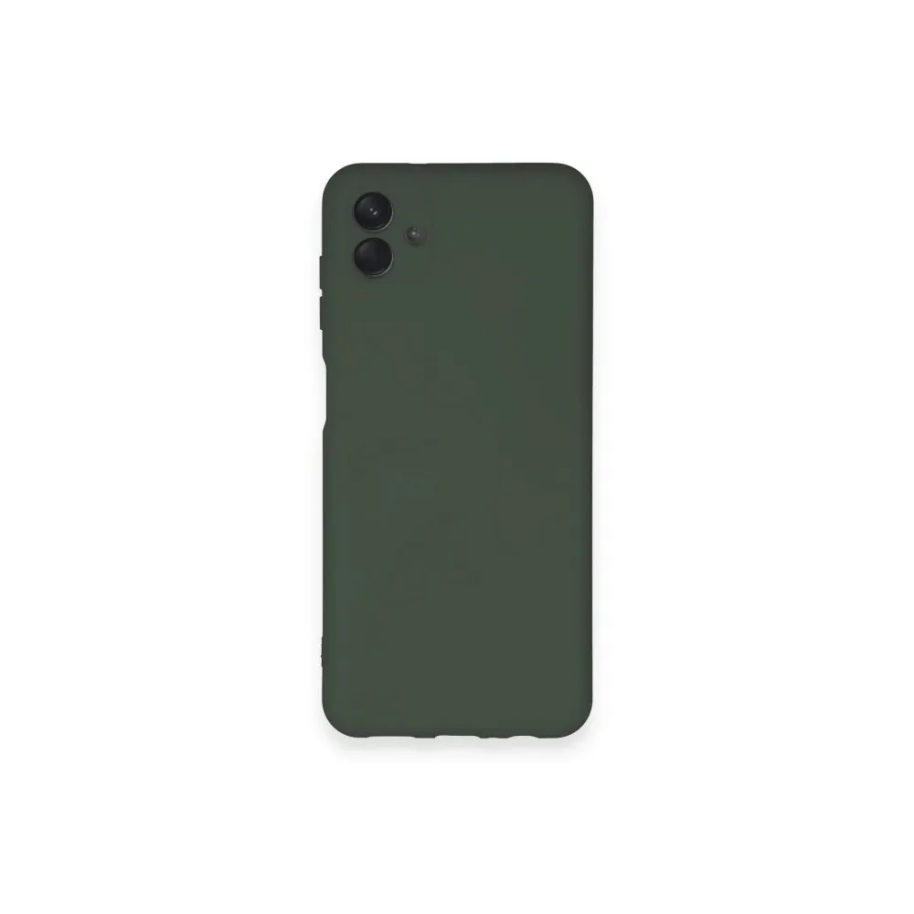 Newface Samsung Galaxy A04 Kılıf Nano Içi Kadife Silikon - Koyu Yeşil