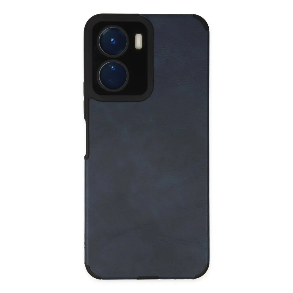 Newface Vivo Y16 Kılıf Loop Deri Silikon - Lacivert