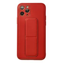 Newface Iphone 11 Pro Kılıf Coco Deri Standlı Kapak - Kırmızı