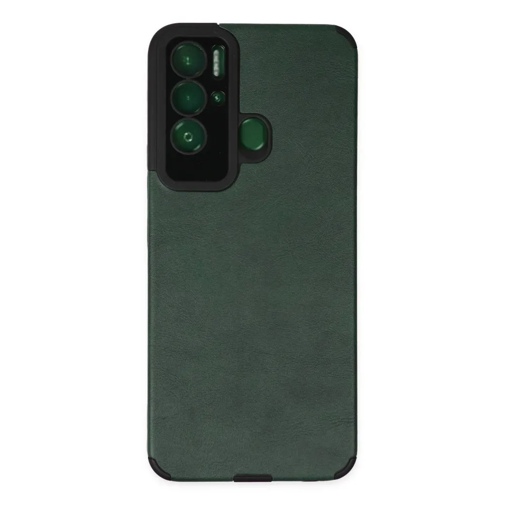 Newface Tecno Pova Neo Kılıf Loop Deri Silikon - Yeşil