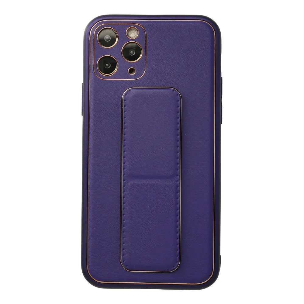 Newface Iphone 11 Pro Kılıf Coco Deri Standlı Kapak - Mor