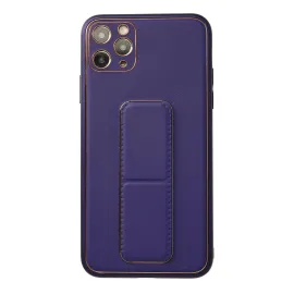 Newface Iphone 11 Pro Max Kılıf Coco Deri Standlı Kapak - Mor