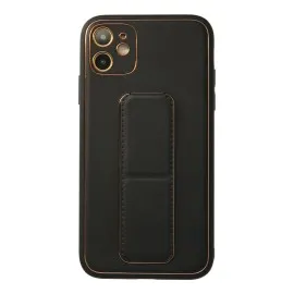 Newface Iphone 12 Kılıf Coco Deri Standlı Kapak - Siyah