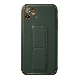 Newface Iphone 12 Kılıf Coco Deri Standlı Kapak - Yeşil