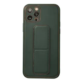 Newface Iphone 12 Pro Kılıf Coco Deri Standlı Kapak - Yeşil