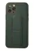 Newface Iphone 12 Pro Kılıf Coco Deri Standlı Kapak - Yeşil