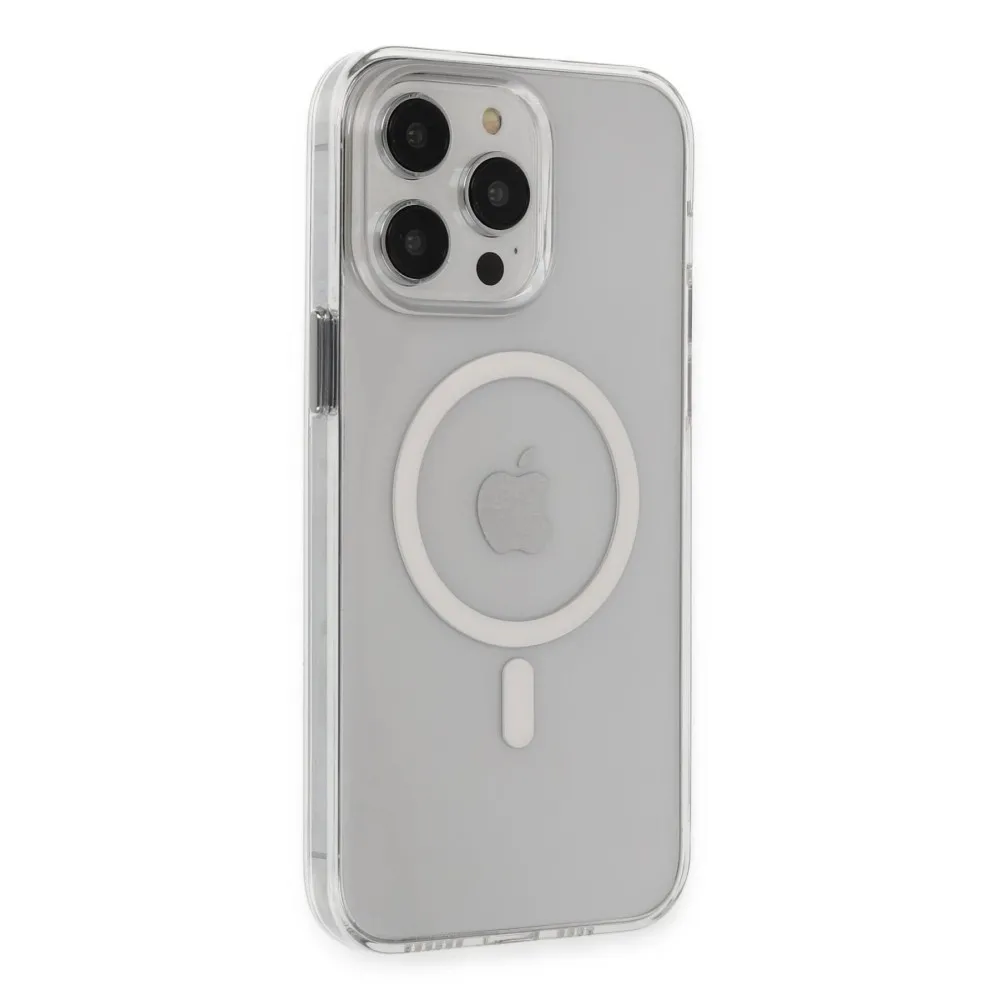 Newface Iphone 15 Pro Max Kılıf Tron Şeffaf Magsafe Kapak - Şeffaf