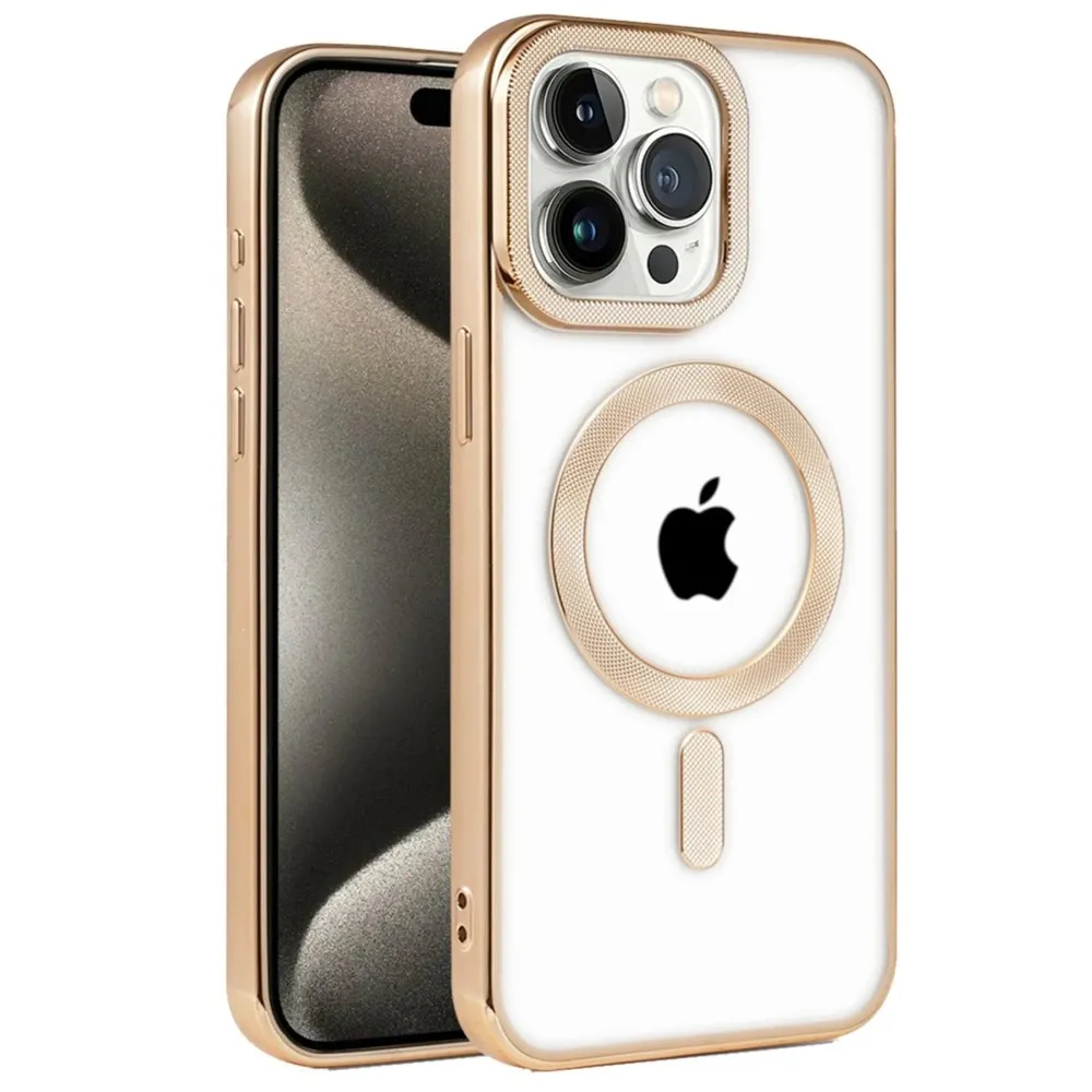 Newface Iphone 14 Pro Kılıf Kronos Magsafe Kapak - Gold