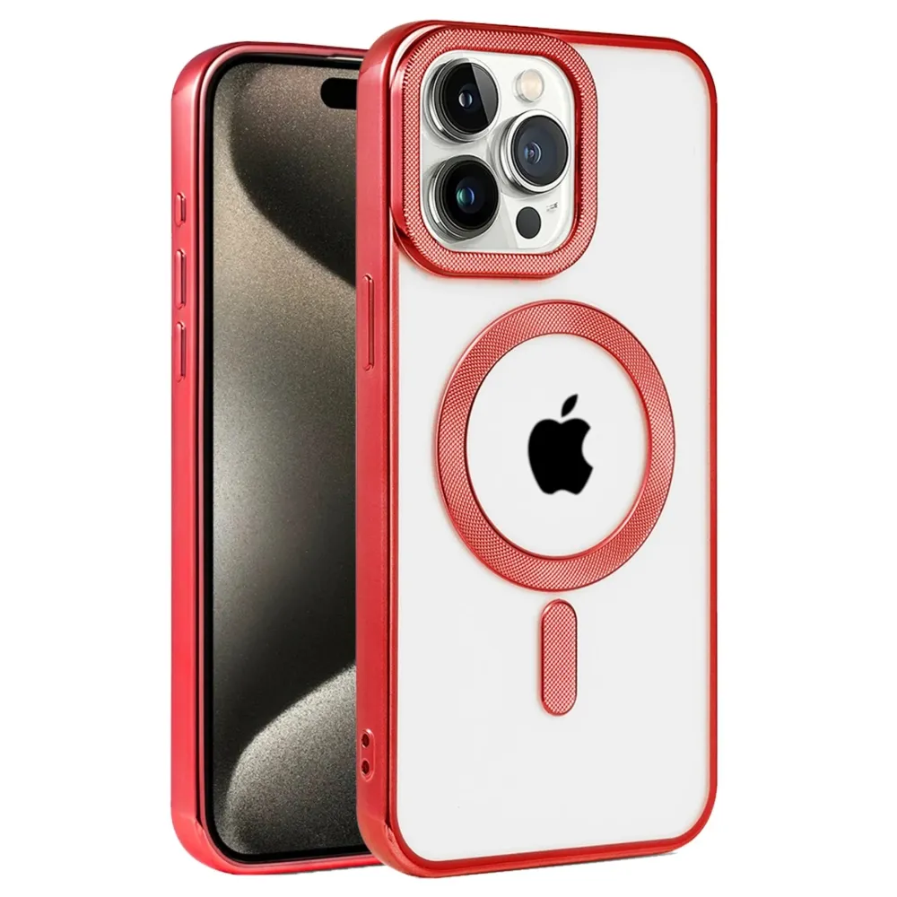 Newface Iphone 14 Pro Max Kılıf Kronos Magsafe Kapak - Kırmızı