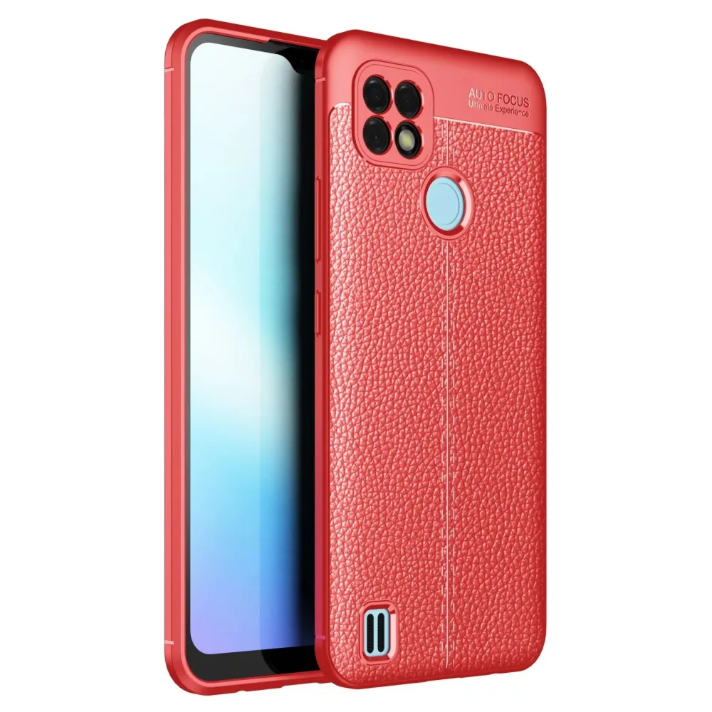 Newface Realme C21 Kılıf Auto Focus Kapak - Kırmızı