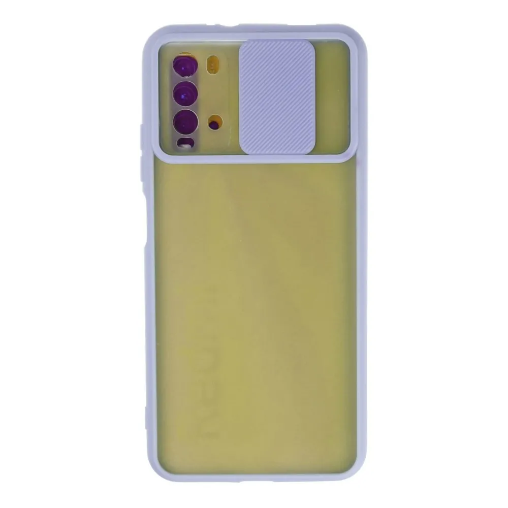 Newface Xiaomi Redmi 9T Kılıf Palm Buzlu Kamera Sürgülü Silikon - Lila