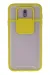 Newface Samsung Galaxy J7 Pro / J730 Kılıf Palm Buzlu Kamera Sürgülü Silikon - Sarı