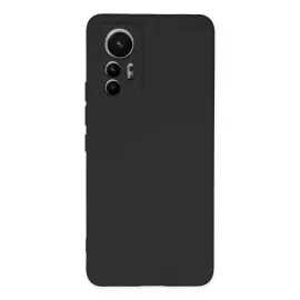 Newface Xiaomi Mi 12 Lite Kılıf Nano Içi Kadife Silikon - Siyah