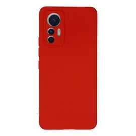 Newface Xiaomi Mi 12 Lite Kılıf Nano Içi Kadife Silikon - Kırmızı
