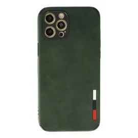 Newface iPhone 12 Pro Max Kılıf Loop Deri Silikon - Yeşil