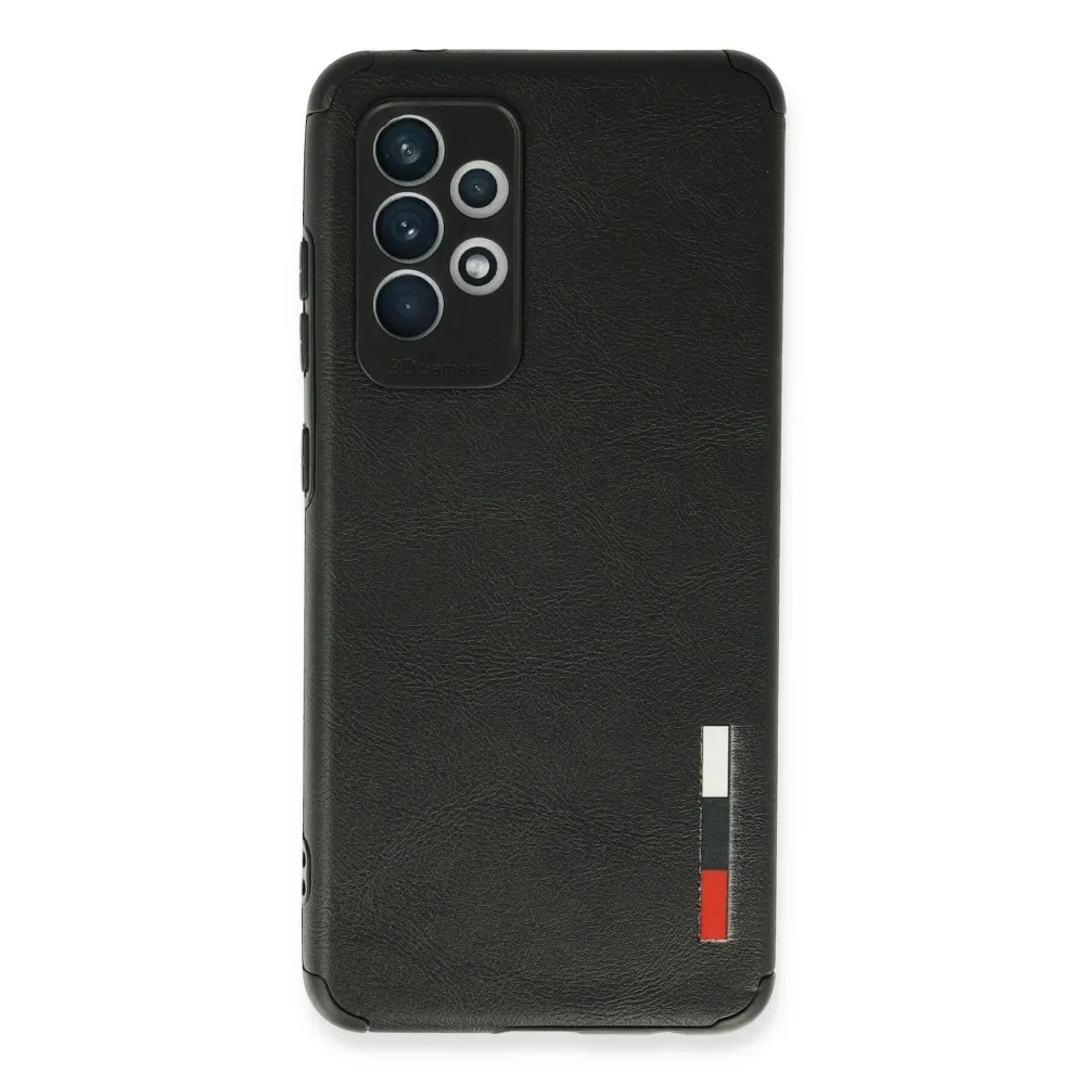 Newface Samsung Galaxy A72 Kılıf Loop Deri Silikon - Siyah