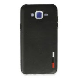 Newface Samsung Galaxy J7 Kılıf Loop Deri Silikon - Siyah