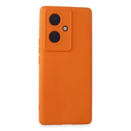 Newface Vivo V29 Lite Kılıf Nano Içi Kadife Silikon - Turuncu