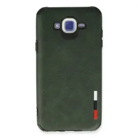 Newface Samsung Galaxy J7 Kılıf Loop Deri Silikon - Yeşil