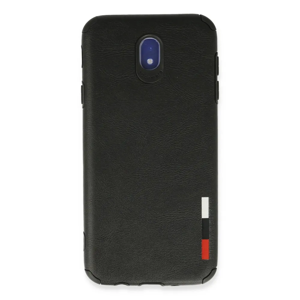 Newface Samsung Galaxy J7 Pro / J730 Kılıf Loop Deri Silikon - Siyah