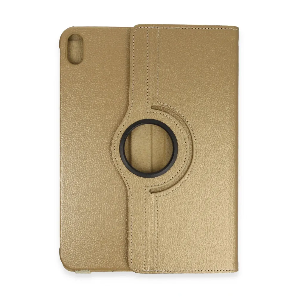 Newface iPad 2022 10.9 (10.nesil) Kılıf 360 Tablet Deri Kılıf - Gold