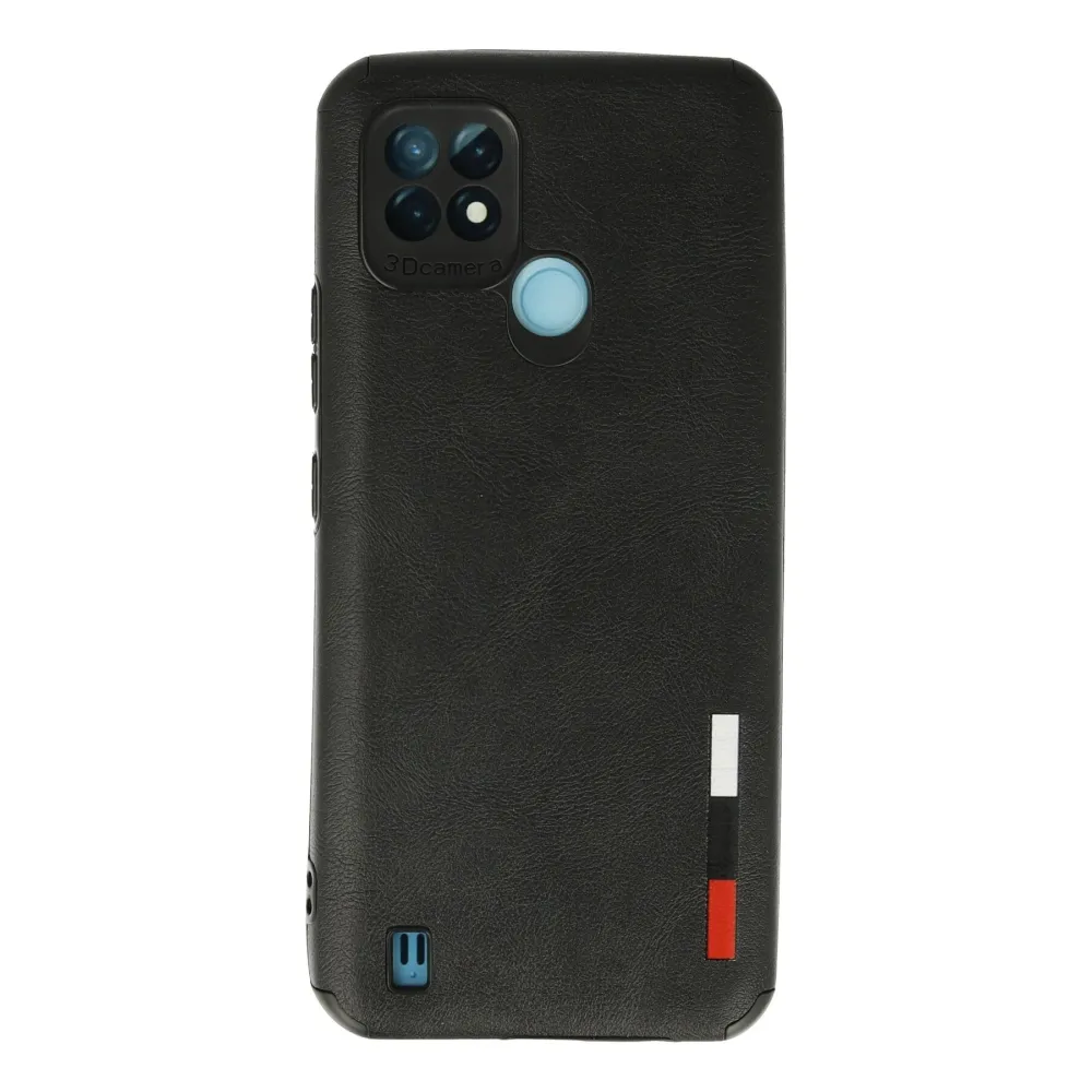 Newface Realme C21 Kılıf Loop Deri Silikon - Siyah