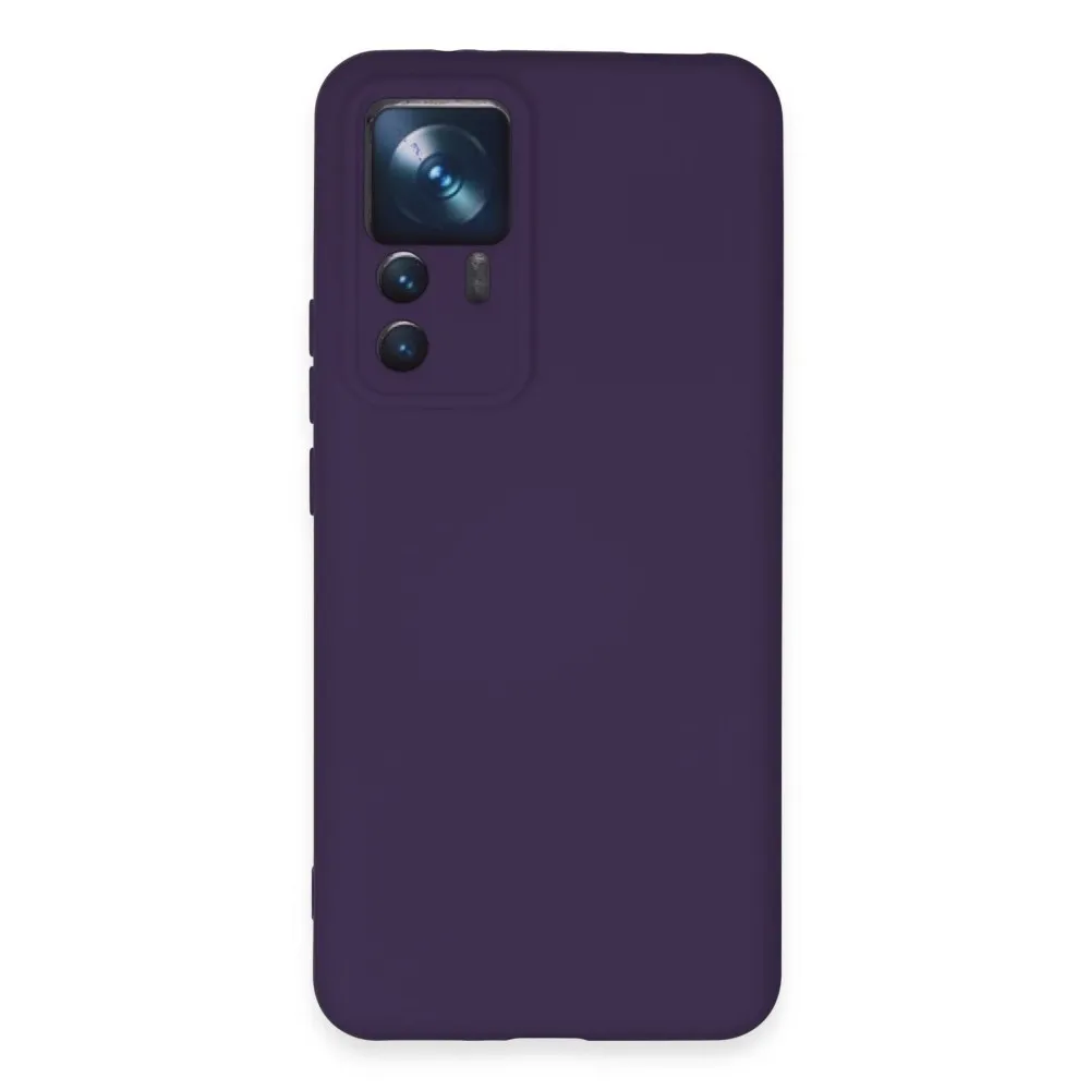 Newface Xiaomi Mi 12T Pro Kılıf Nano Içi Kadife Silikon - Mor