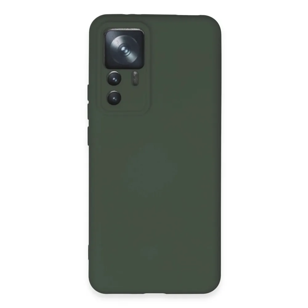 Newface Xiaomi Mi 12T Pro Kılıf Nano Içi Kadife Silikon - Koyu Yeşil