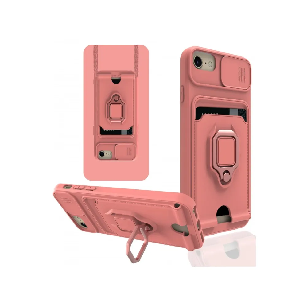 Newface Iphone 6 Kılıf Zuma Kartvizitli Yüzüklü Silikon - Pembe