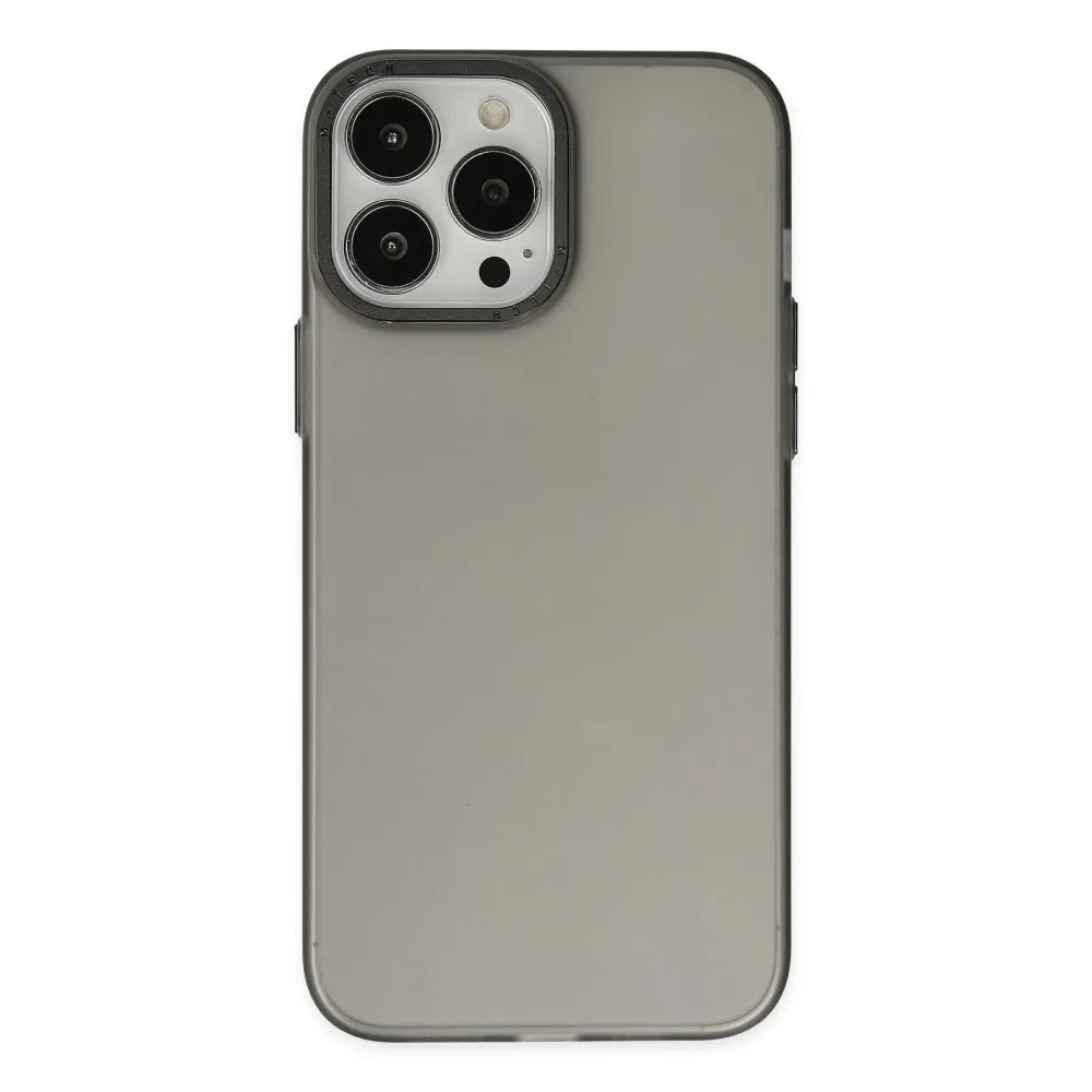 Newface Iphone 13 Pro Max Kılıf Modos Metal Kapak - Siyah