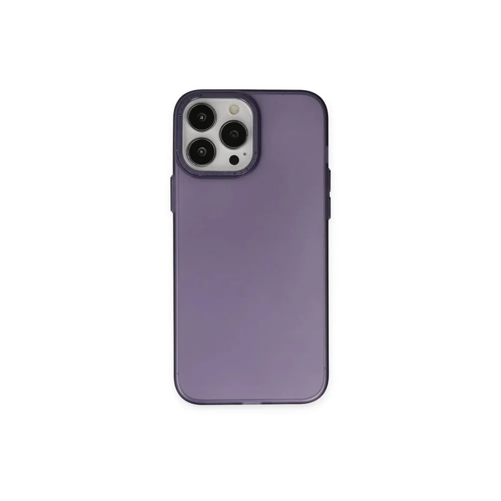 Newface Iphone 13 Pro Max Kılıf Modos Metal Kapak - Derin Mor