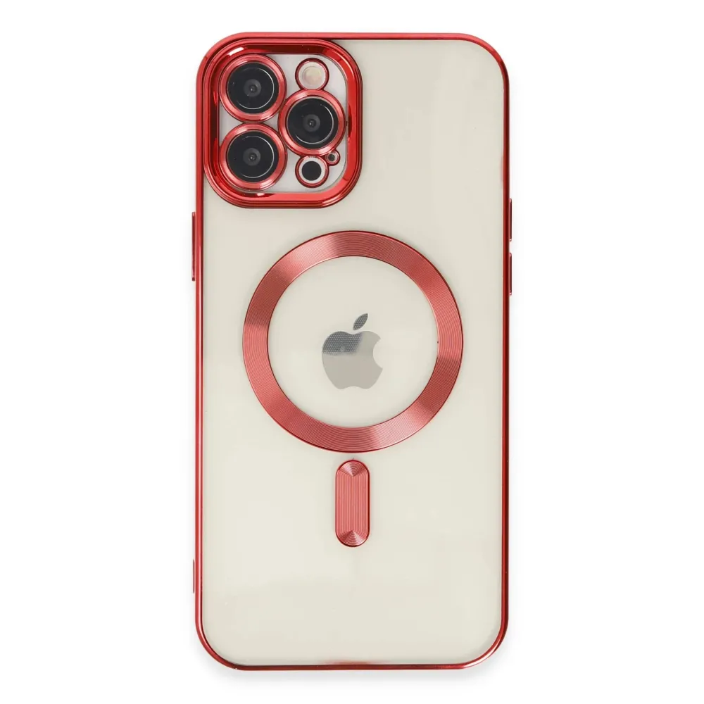 Newface Iphone 12 Pro Max Kılıf Kross Magneticsafe Kapak - Kırmızı