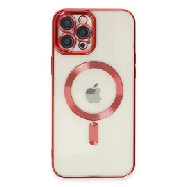 Newface Iphone 12 Pro Max Kılıf Kross Magneticsafe Kapak - Kırmızı