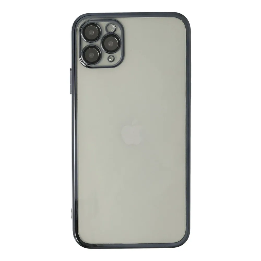 Newface Iphone 11 Pro Max Kılıf Razer Lensli Silikon - Siyah
