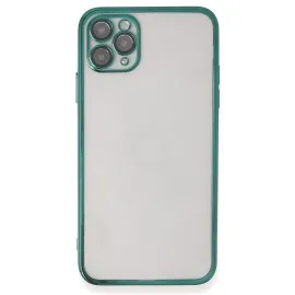 Newface Iphone 11 Pro Max Kılıf Razer Lensli Silikon - Yeşil