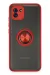Newface Samsung Galaxy A03 Kılıf Montreal Yüzüklü Silikon Kapak - Kırmızı