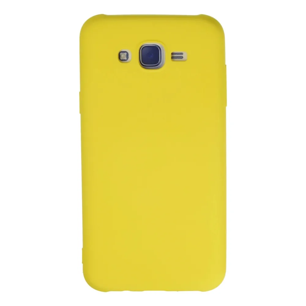 Newface Samsung Galaxy J7 Kılıf Nano Içi Kadife Silikon - Sarı