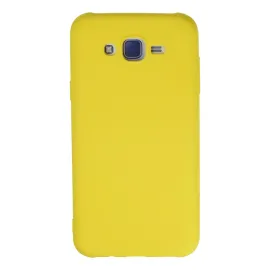 Newface Samsung Galaxy J7 Kılıf Nano Içi Kadife Silikon - Sarı