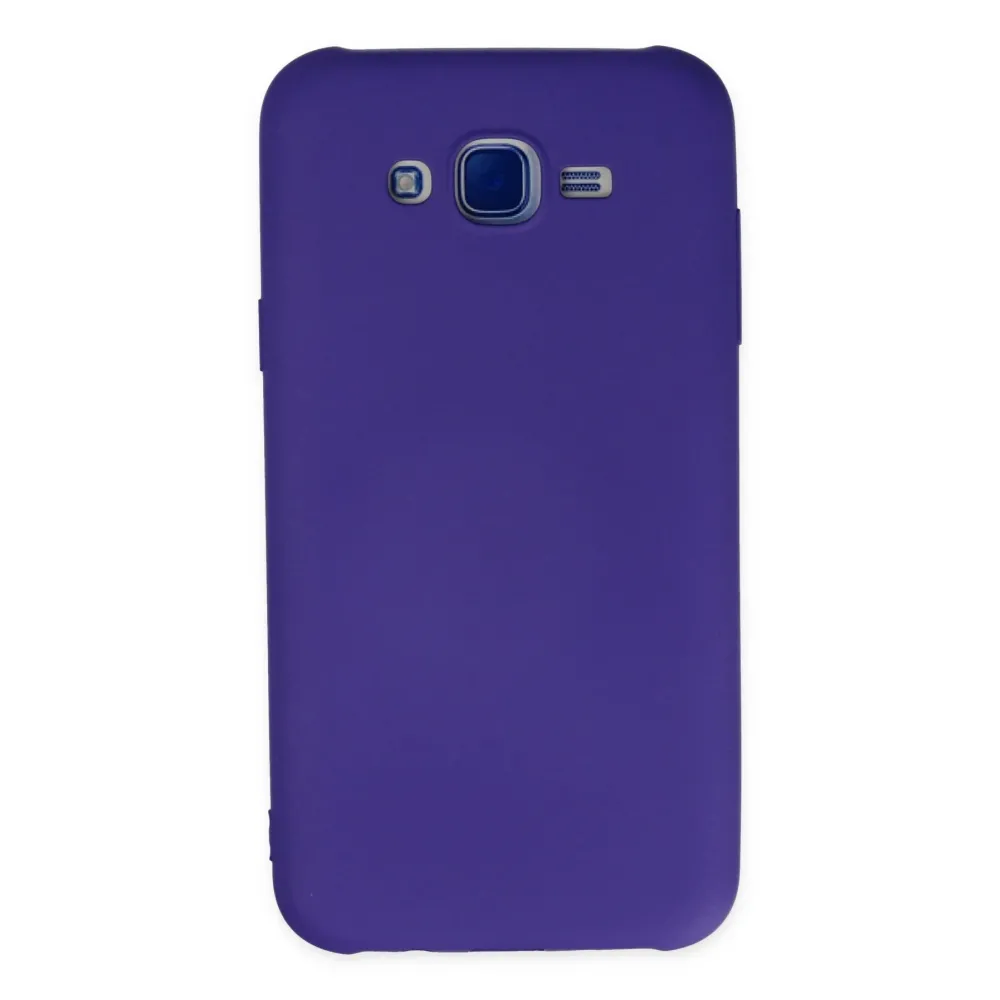 Newface Samsung Galaxy J7 Kılıf Nano Içi Kadife Silikon - Mor