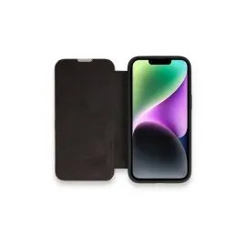 Newface Iphone 13 Pro Max Kılıf Dolpin Kapaklı - Siyah