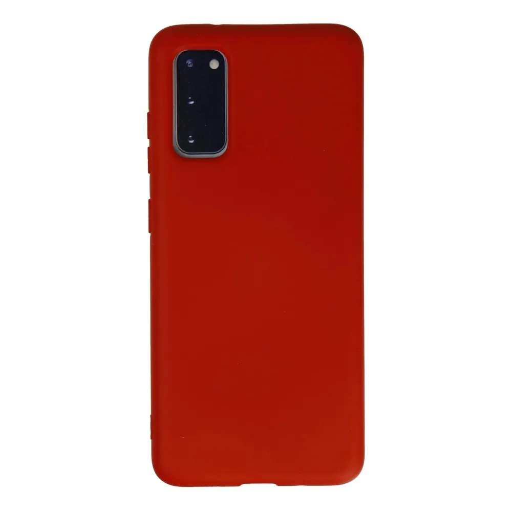 Newface Samsung Galaxy S20 Kılıf Nano Içi Kadife Silikon - Kırmızı