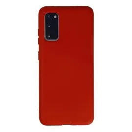 Newface Samsung Galaxy S20 Kılıf Nano Içi Kadife Silikon - Kırmızı