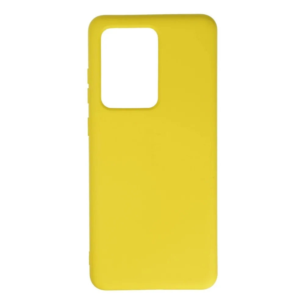 Newface Samsung Galaxy S20 Ultra Kılıf Nano Içi Kadife Silikon - Sarı