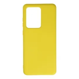 Newface Samsung Galaxy S20 Ultra Kılıf Nano Içi Kadife Silikon - Sarı