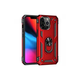 Newface Iphone 13 Pro Kılıf Sofya Yüzüklü Silikon Kapak - Kırmızı