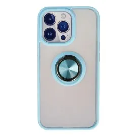Newface Iphone 13 Pro Max Kılıf Montreal Yüzüklü Silikon Kapak - Buz Mavi