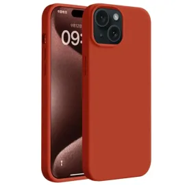 Newface Iphone 15 Kılıf First Silikon - Kırmızı