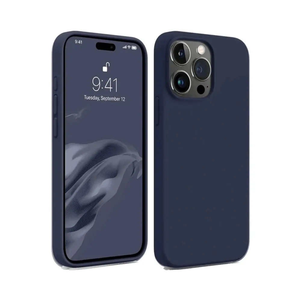 Newface Iphone 15 Pro Kılıf First Silikon - Lacivert